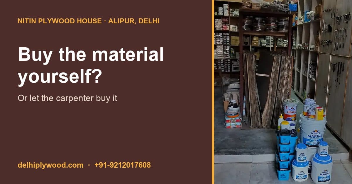 Should You Buy Furniture Material Yourself or Let the Carpenter Buy It?