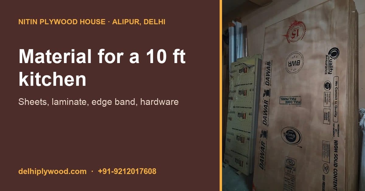 How Much Material for a 10 ft Modular Kitchen? The Full List