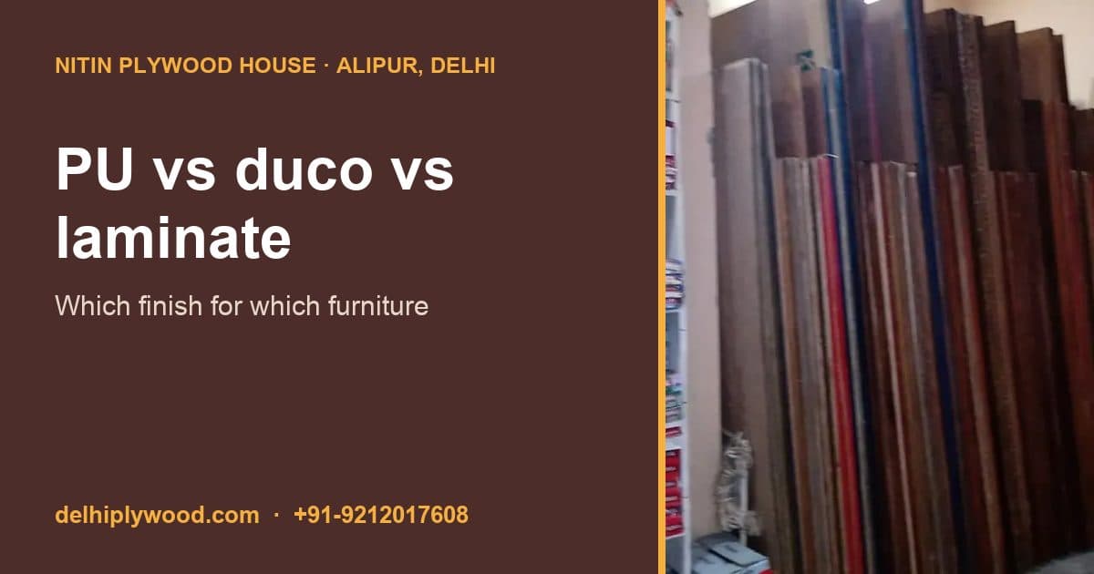 PU vs Duco vs Laminate (and Acrylic, Veneer, Enamel): Which Finish for Wardrobes, Kitchens and Doors?