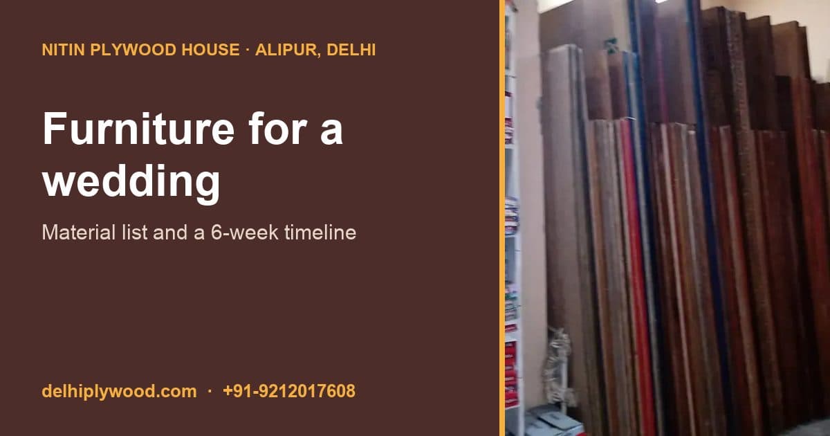 Furniture for a Wedding: Material List and Timeline for a Couple's Room